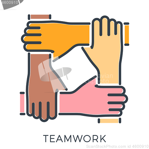 Image of Teamwork or Hands Friends