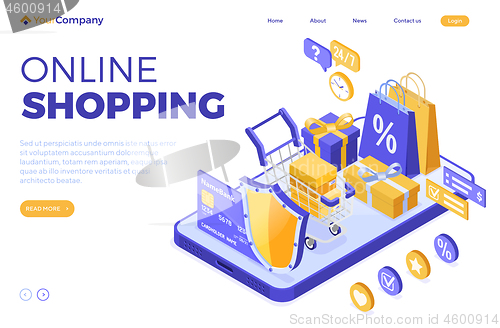 Image of Isometric Online Internet Shopping