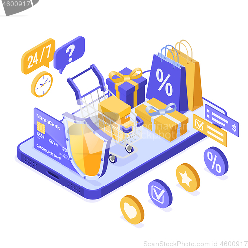 Image of Isometric Online Internet Shopping