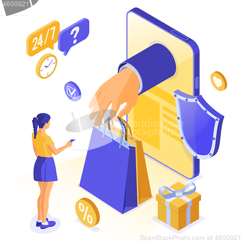 Image of Isometric Online Internet Shopping