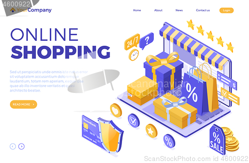 Image of Isometric Online Internet Shopping