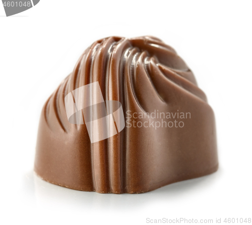 Image of chocolate praline on white background