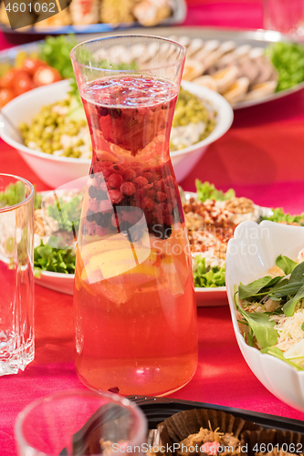 Image of Served table with different dishes