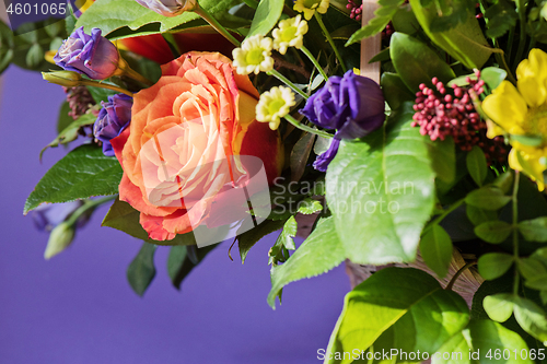 Image of A bouquet of different vibrant flowers