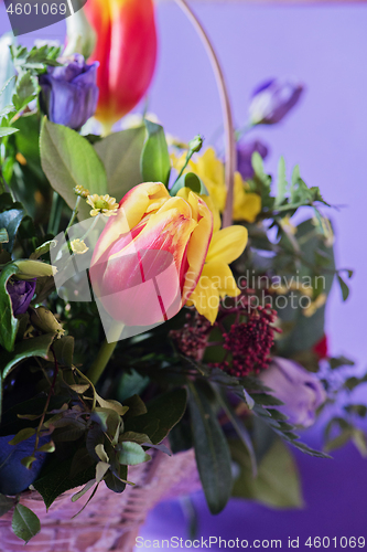 Image of A bouquet of different vibrant flowers