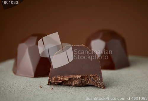 Image of chocolate candies macro