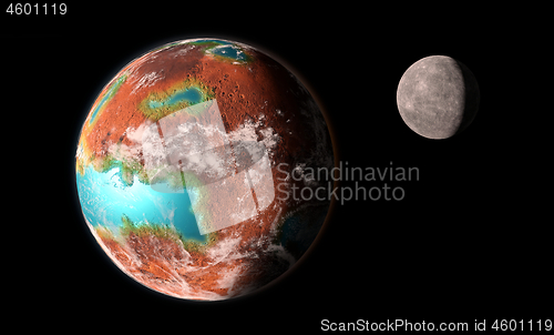 Image of Exoplanets with moon