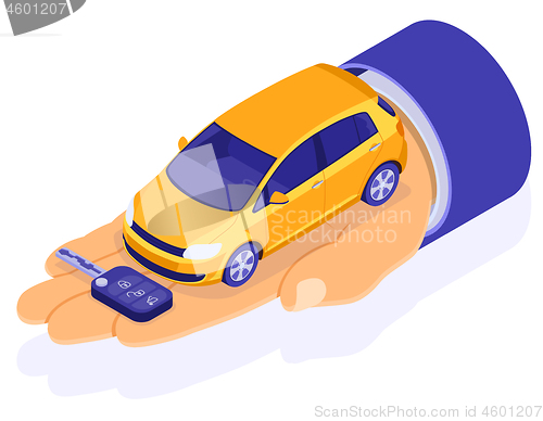Image of Sale Purchase Rental Sharing Car Isometric
