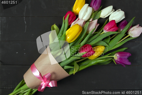 Image of Tulips flowers background