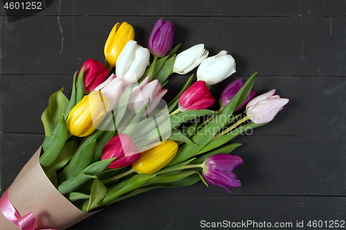 Image of Tulips flowers background