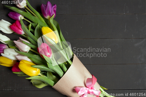 Image of Tulips flowers background