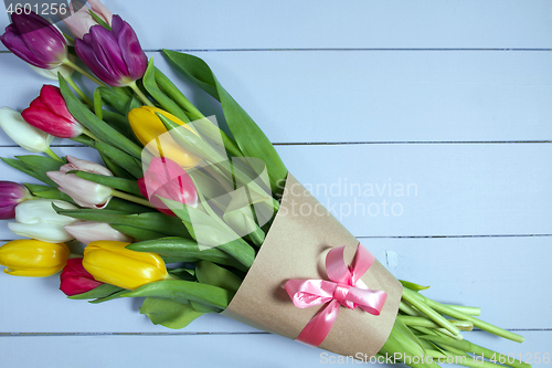 Image of Tulips flowers background