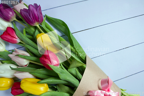 Image of Tulips flowers background