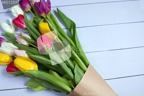 Image of Tulips flowers background