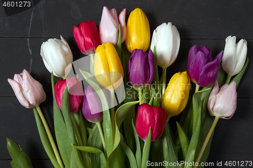 Image of Tulips flowers background