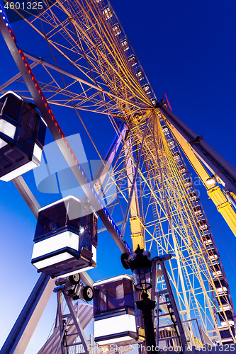 Image of Ferris wheel at night