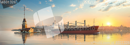 Image of Maiden Tower and ship