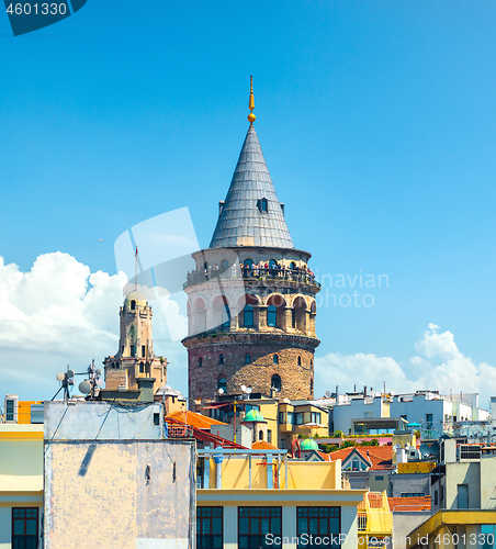 Image of Galata tower and in Turkey