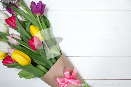 Image of Tulips flowers background