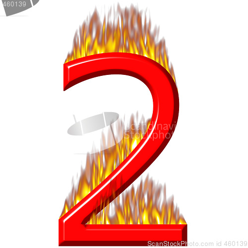 Image of Number 2 on fire