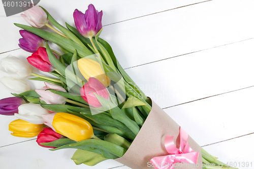 Image of Tulips flowers background