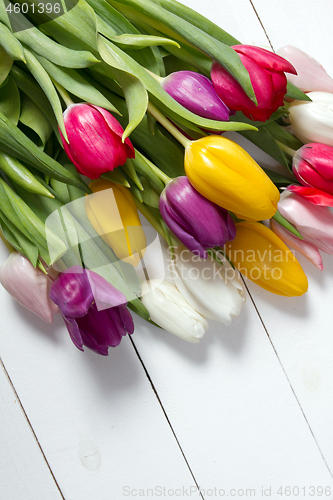 Image of Tulips flowers background