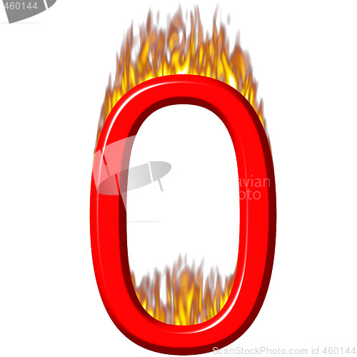 Image of Number 0 on fire