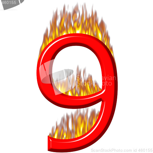 Image of Number 9 on fire