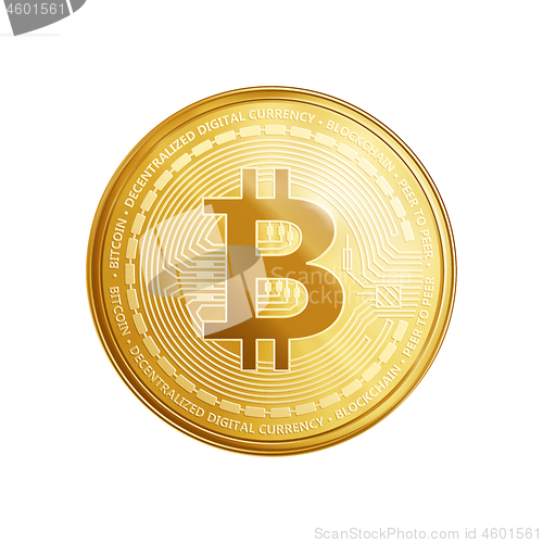 Image of Golden bitcoin coin symbol.