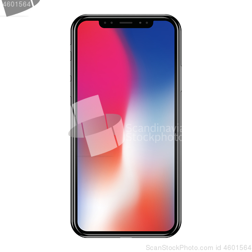 Image of Apple iPhone X isolated on white background. Realistic vector illustration.