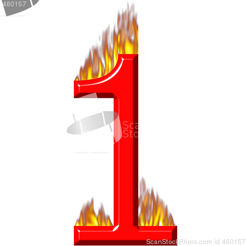 Image of Number 1 on fire