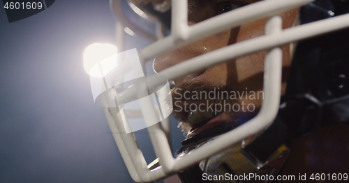 Image of Closeup Portrait Of American Football Player