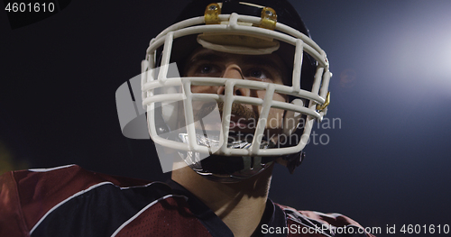 Image of Closeup Portrait Of American Football Player