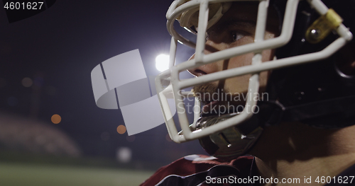 Image of Closeup Portrait Of American Football Player