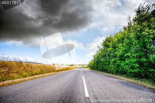 Image of Asphalt road in a rural landscape