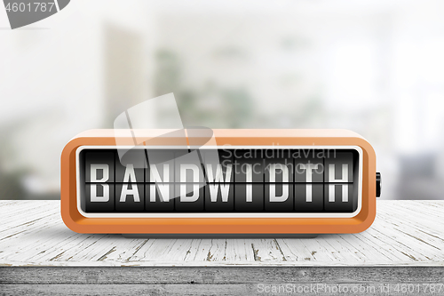 Image of Bandwidth alarm message on a retro device