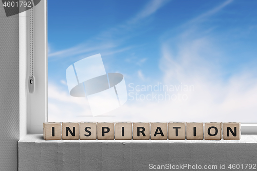 Image of Inspiration message in a windows sill