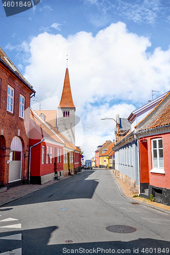 Image of Village with a church in Denmark
