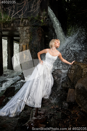 Image of Young Bride On A River