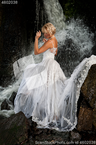 Image of Young Bride On A River