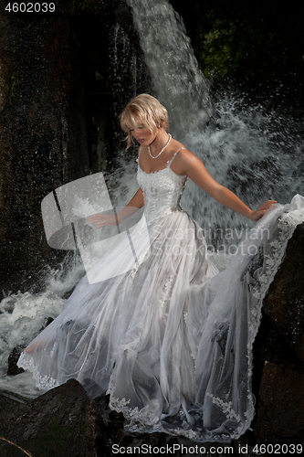 Image of Young Bride On A River