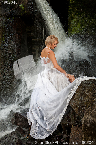 Image of Young Bride On A River