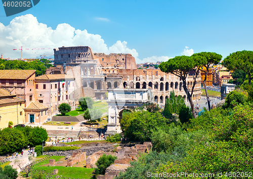 Image of Rome from the height