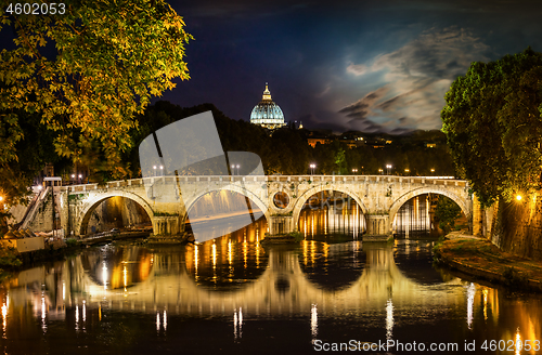 Image of Bridge Sisto at night