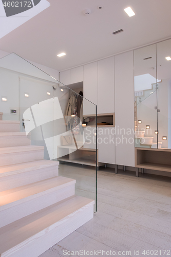 Image of Stylish Interior of apartment entrance corridor