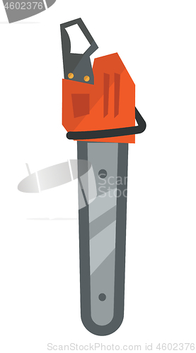 Image of Professional chainsaw vector cartoon illustration.