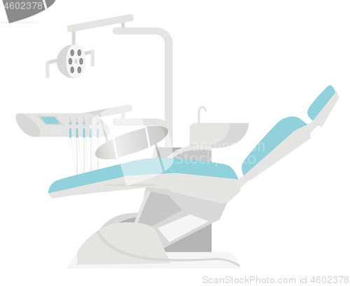 Image of Dental chair vector cartoon illustration.