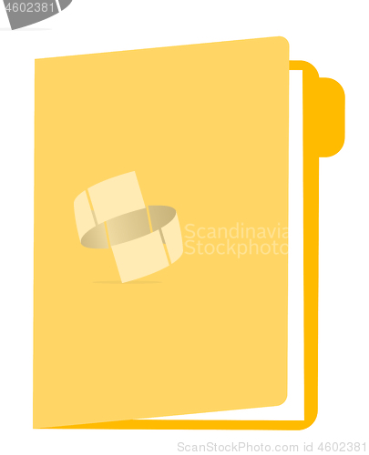 Image of Folder with documents vector cartoon illustration.