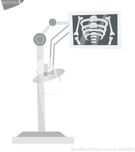 Image of Medical x-ray machine vector cartoon illustration.