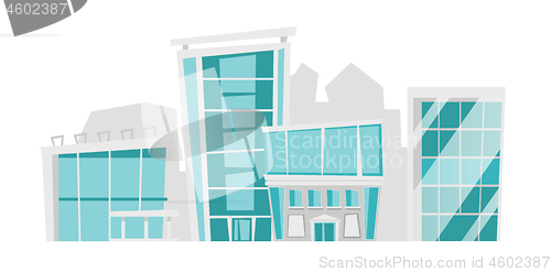 Image of Cityscape with skyscrapers vector illustration.